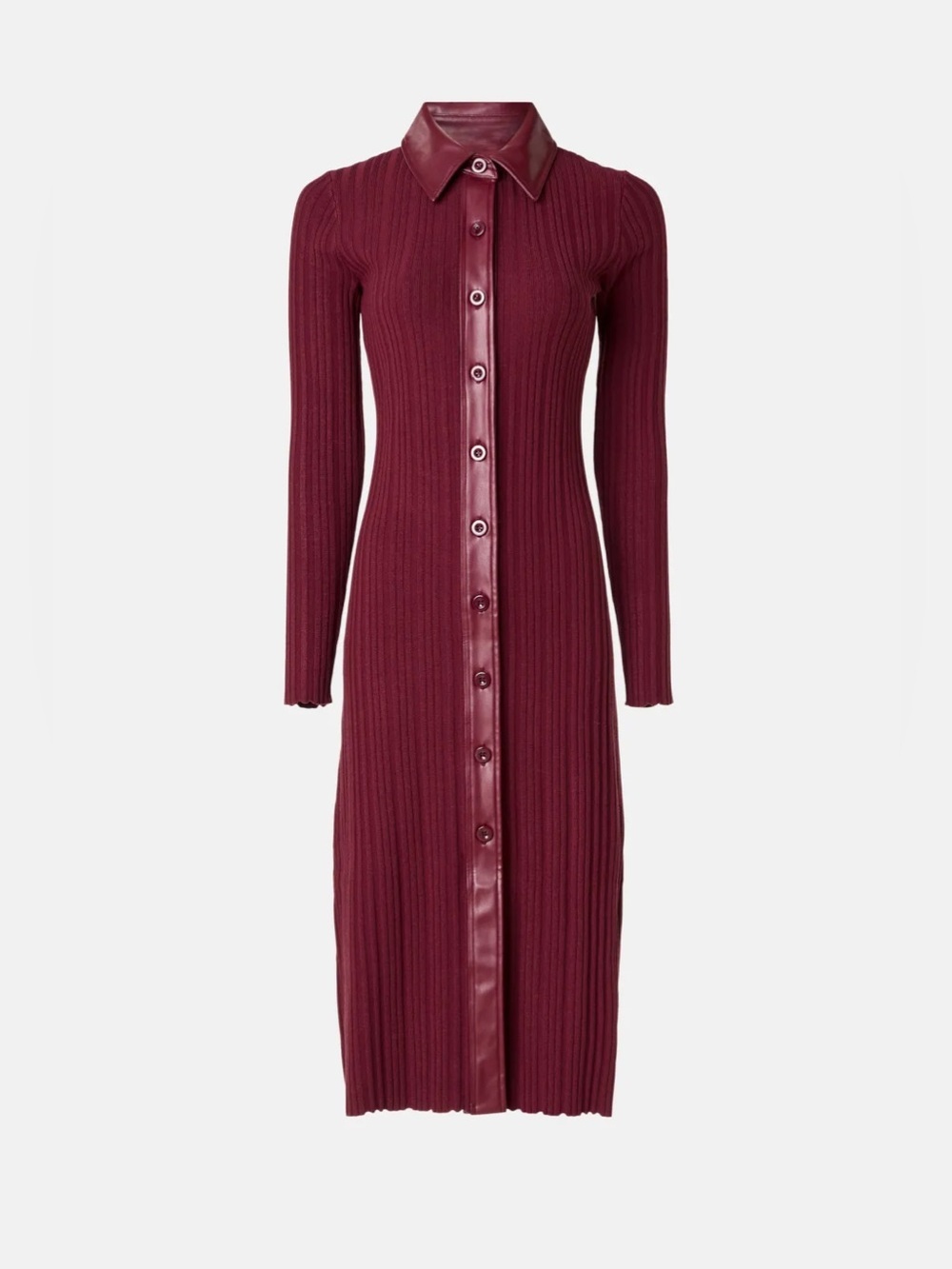 *Flawed RTR Toccin Variegated Rib Knit Leather Combo Dress (0345) - Picture 5 of 11